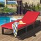 Costway Outdoor Rattan Lounge Chair Chaise Recliner Adjustable Cushioned Patio
